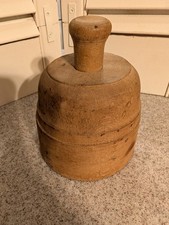 Vintage Wood Butter Mold, Star Pattern picture