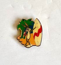 Vintage 1989 Bugs Bunny Surfer Surf Metal Magnet Warner Bros Surfing Surfboard picture