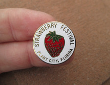 Vintage Strawberry Festival Plant City, Florida Lapel Pin Lakeland Brandon FL picture