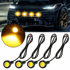 4X Raptor Style Smoked Lens Amber LED Front Grille Running Lights For Ford F150 picture