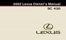 2002 Lexus SC 430 Owner's Manual picture