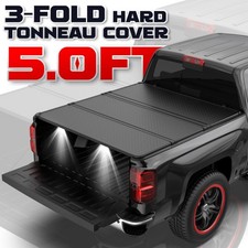 5FT 3-Fold Hard Tonneau Cover for 2015-26 Chevy Colorado GMC Canyon Truck Bed picture