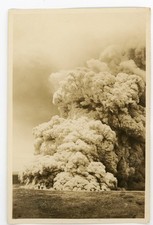 Hawaii Massive Smoke Plume Kilauea Volcano Eruption 1924 Photo picture