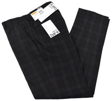 Bar lll Mens Dress Pants New 29 30 31 32 Green Burgundy Plaid Flat Front SlimFit picture