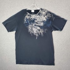 VINTAGE Archaic Affliction Men Shirt X Large Black Y2K Grudge Skull Graphic MMA picture