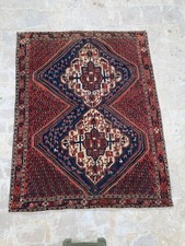 Vintage Fabulous Hand Knotted Oriental Afshaar Low Pile Wool Rug Carpet 208x158 picture