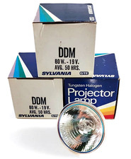 3x Sylvania DDM 80W 19V Projector Lamp Bulbs Vintage – NOS – Lot of Three (3) picture