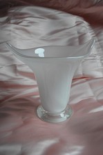 Italian Murano Pastel Pink Hand Blown Glass Calla Lily Shape Vase 1940's-1950's picture