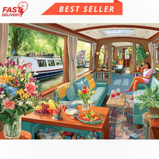 500 Piece Puzzle for Adults, Canal Boat Puzzles 500 Pieces, Eco-Friendly Recycle picture