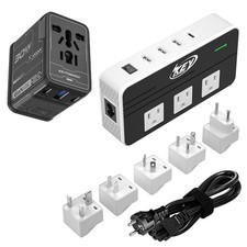 Universal 230W Step Down 220V to 110V travel voltage converter with USB C Ports picture