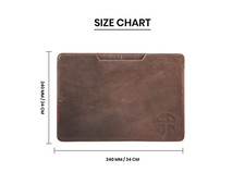 Retro Genuine Leather Laptop Sleeve Case 12 13 14 inch For Macbook Air Pro 14 13 picture