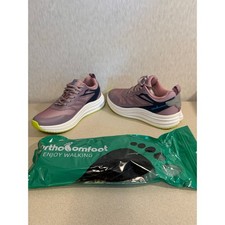 OrthoComfoot Women's Road Running Shoes Mauve Mesh Athletic Sneakers Size 7 picture
