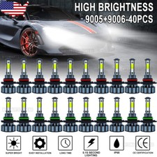 20Pair/40PCS 9005 9006 LED Headlight Combo High Low Beam FogLight 4Sides 6000K picture