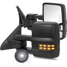 KUIPERAUTO 2PCS Black Towing Mirrors Power Heated Compatible for Large,  picture