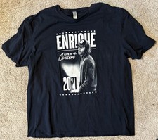 Enrique Iglesias 2021 Live In Concert Tour Date Back T Shirt Black 2XL picture