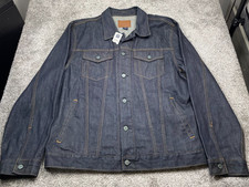 Vintage Y2K 2003 Gap Trucker Jacket Mens XL Indigo Denim Copper Button DeadStock picture