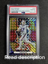 🔥Chase Card🔥 MAIL Panini Mosaic Josh Allen Choice Fusion Red/Yellow PSA 10 picture