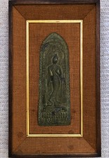 ANTIQUE THAI BUDDHIST VOTIVE PLAQUE SUKHOTHAI STYLE AYUTTHAYA MIXED METAL THAILA picture