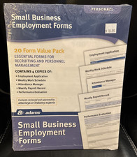 ADAMS Small Business Employment Forms - 20 Form Value Pack - New / Sealed picture