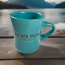 The Chosen: You Are Mine Isaiah 43:1 Ceramic Teal 11 oz Coffee Mug - Sturdy NEW picture