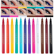 Bestland 12 Colors Matte Liquid Eyeliner Set Rainbow Colorful Neon Eyeliner Penc picture