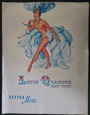 VTG Latin Quarter Restaurant Menu, New York City, Mid 1960's picture