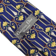 EUC Vintage CHRISTIAN DIOR Tie Men's 100% Silk Luxury Woven Designer Neck Wear picture