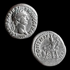 Trajan AR Denarius 98-99 AD Rome Concordia Ancient Roman Silver Coin picture