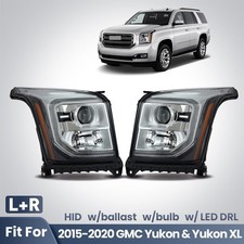 HID Headlight For 2015-2020 GMC Yukon/ Yukon XL w/bulb w/ballast Left+Right Pair picture