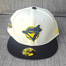 New Era 59FIFTY Toronto Blue Jays 1992 WS Hat White/Black 7 3/8 picture