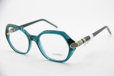 NEW SOSPIRI CRISTINA 843 EMERALD GREEN GOLD CRYSTALS AUTHENTIC EYEGLASSES 51-19 picture