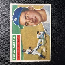 1956 Topps - Tom Carroll #139 Gray Back New York Yankees  56197 picture