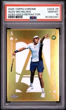 2025 Topps Chrome Tennis Aces Alex Michelsen RC Gold /50 picture