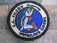 Retro Filson Fishing Unfailing Goods Embroidered Small Mini Oval Patch picture