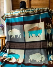 Handwoven Queen Alpaca Native American Blanket Southwest Geometric Boho Throw picture