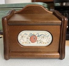 Vintage Good Wood Marmalade Geese Recipe Box w/ unused Divider Cards + Recipes picture