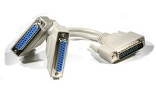 Y-Splitter Serial Cable DB25-Male to DB25-Female DB25-Female 8 Inch Parallel picture