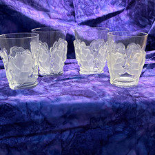 4 Lalique tumblers Oak Leaf pattern 10/12 oz picture