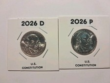 LATEST QUARTERS ARE HERE U.S.CONSTITUTION 2026 P+ D 2 COIN SET LABELED HOLDERS  picture