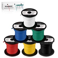 14 Gauge Wire 600FT, 14 AWG Auto 100ft Each Spool, 6 Colors Copper 14AWG-600FT picture
