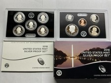 2018-S US Mint .90 Silver Proof Set w/COA & Box 10 Coins 080826 07ik picture