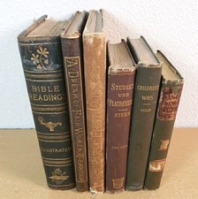 Lot Of 6 Antique Victorian Distressed 1800s Decor 1870's 1880's picture