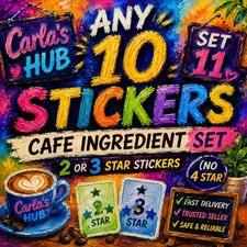 Cafe Ingredient Any 10 Stickers (2or3 Star) set 11 :- Monopoly Go picture