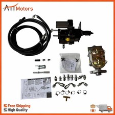 New Universal Hydro-Boost Power Brake Booster Zinc Master Cylinder with Hose Kit picture