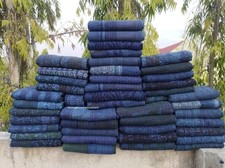 5 Pcs Lot Wholesale Lot indigo Blye Dyed Cotton Kantha Quilt , vintage throws picture