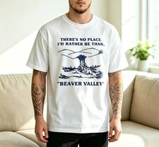 Men's Short Sleeve Beaver Valley Graphic Cotton T-Shirt - Unisex Fit, Cotton Fab picture