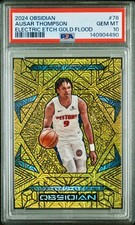 2024-25 Panini Obsidian #78 Ausar Thompson Electric Etch Gold Flood 10/10 picture