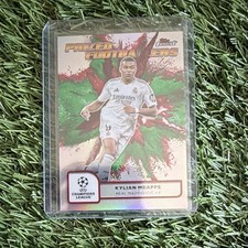 2024-25 Topps Finest Kylian Mbappe Prized Footballers Fusion Green Red SSP picture