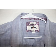 Joseph Abboud Mens XXL Blue Micro Stripe Non-Iron Long Sleeve Shirt MC0079 picture