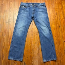 Diesel Viker Jeans Mens Size 36x31 Blue Denim Regular Straight Wash 0817G picture